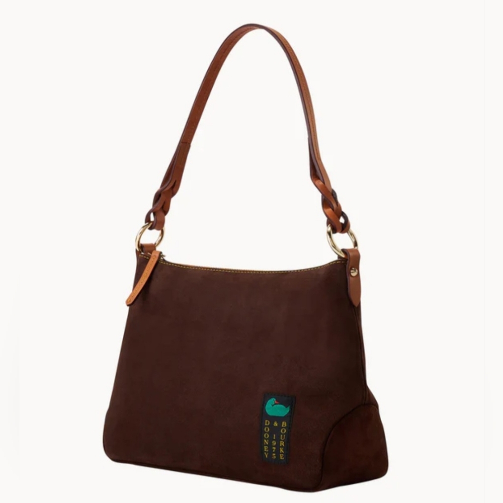 Dooney & Bourke Suede Brown Shoulder Bag- NWT